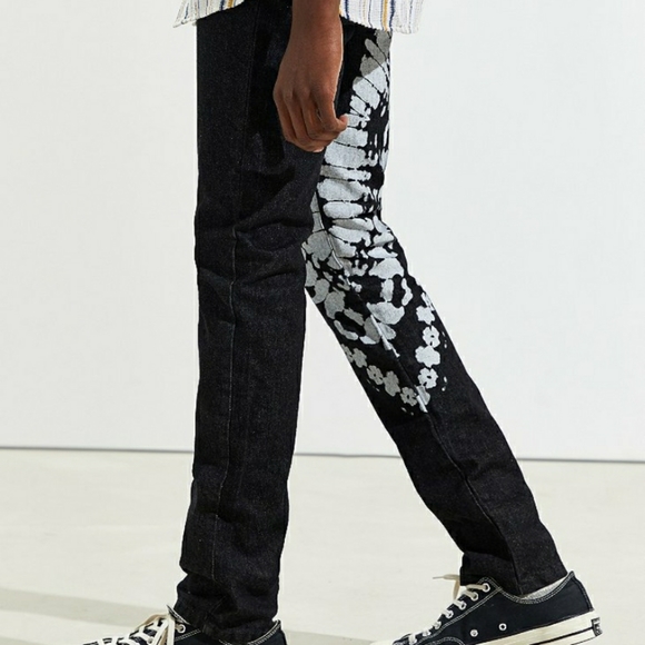 New w/Tags BlackTie-Dye Skinny Jeans By BDG/Urban Outfitters W34 L32 - Picture 2 of 5